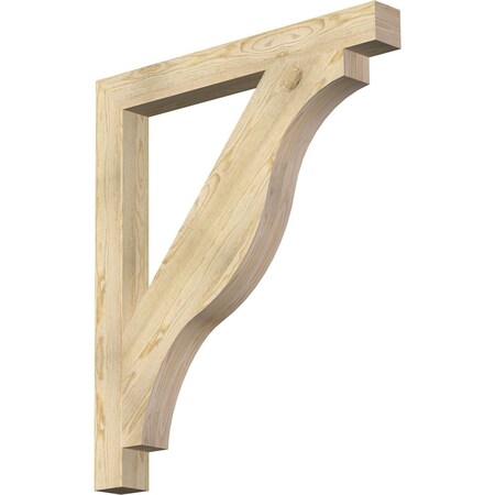 Ekena Millwork Funston Block Rough Sawn Bracket, Douglas Fir, 4"W x 38"D x 44"H BKT04X38X44FST05RDF
